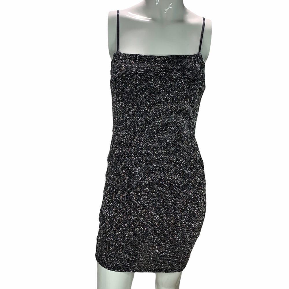 Black Glitter Party Dress
